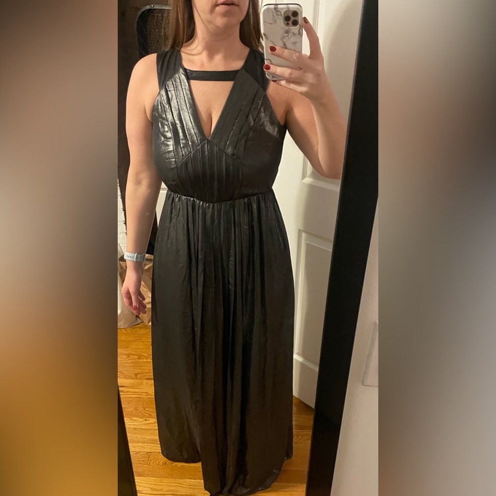 Black shiny BCBG long dress